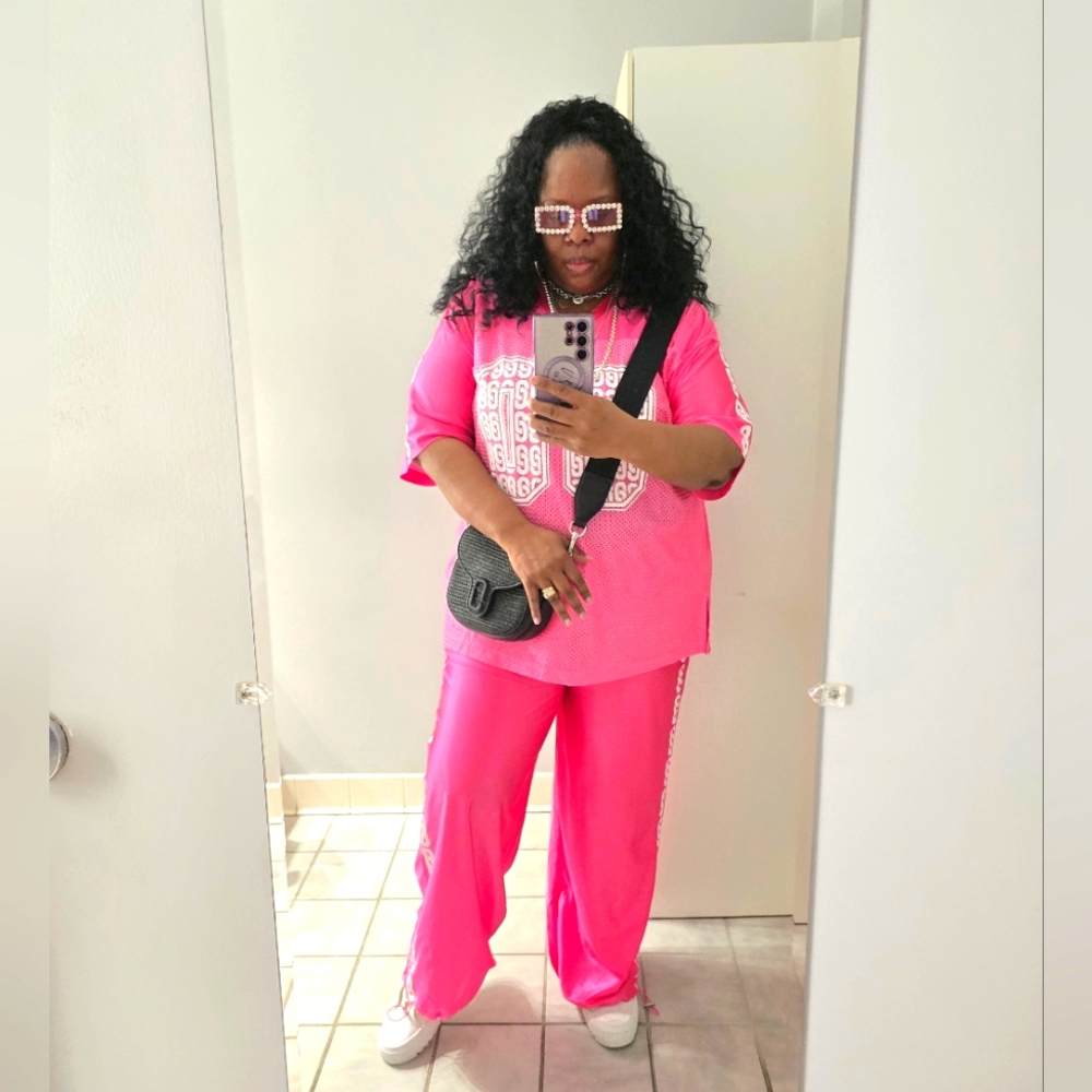 Pink pants set